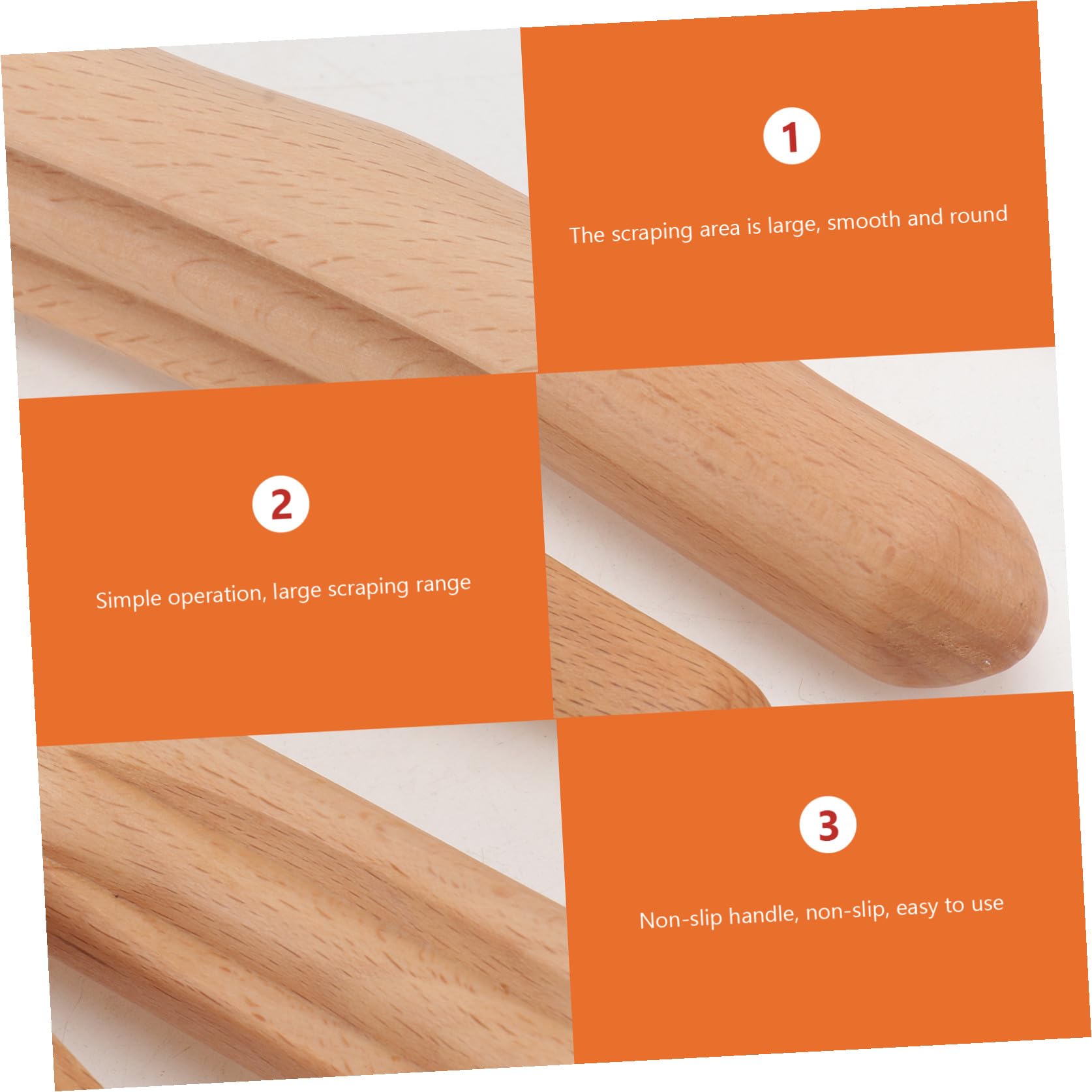 Varillas de Masaje de Madera 4 Piezas para Espalda y Piernas