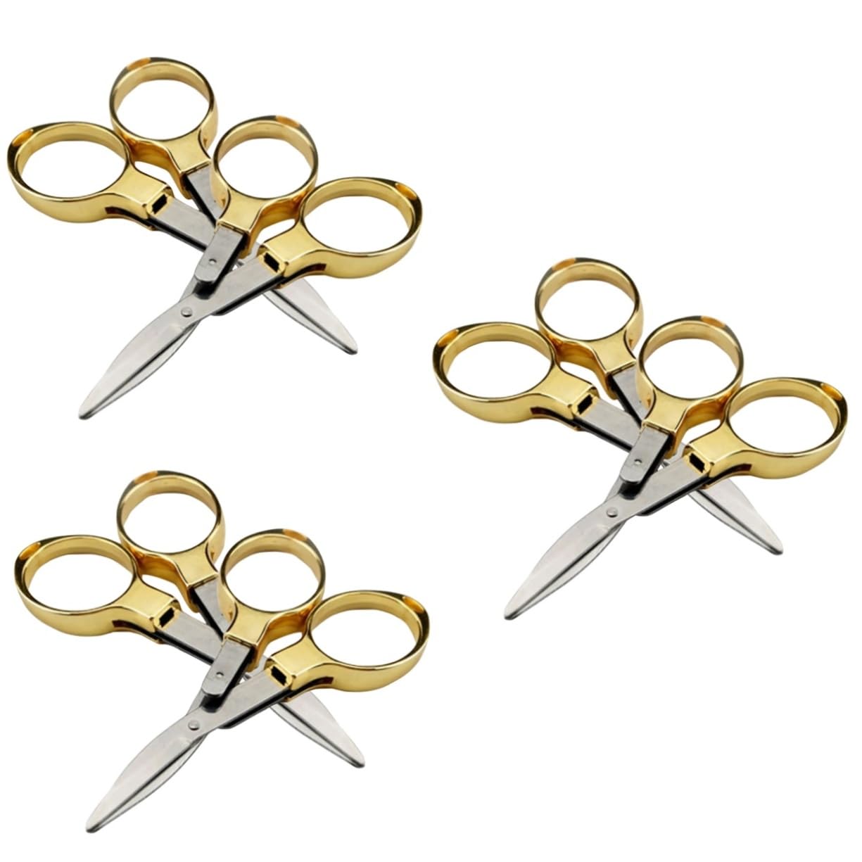 Ciseaux pliants compacts et portables lot de 6 pinces coupantes légères en inox