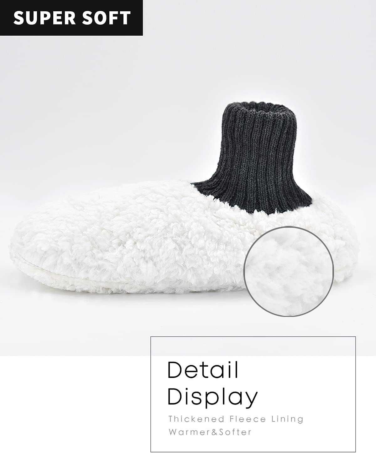 Panda Bros Slipper Socks Soft Cozy Thick House Indoor Boot Sock Shoes with Anti-Skid Bottom Soles for Men's - Image 2