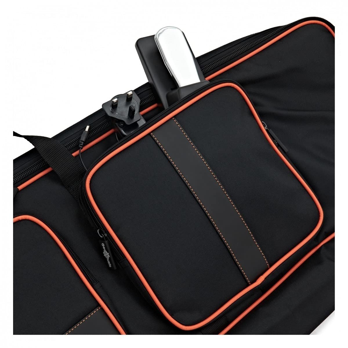 gear4music Funda de Transporte para Teclado de 88 Teclas | Dos bolsillos externos para accesorios, ribete reforzado evita roturas, dos asas y correa de hombro