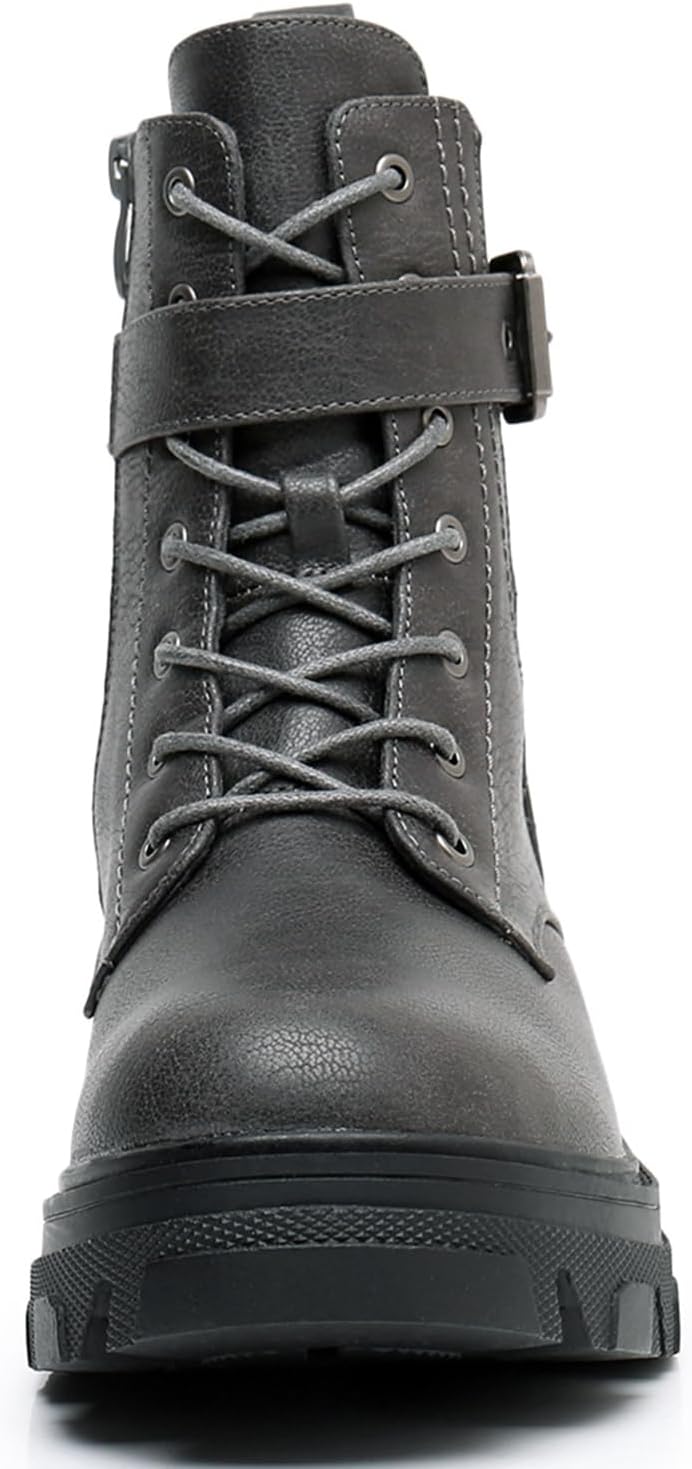 GLOBALWIN Women's Combat Boots Lace Up Ankle Booties Comfortable Lug Sole... - Picture 19 of 46
