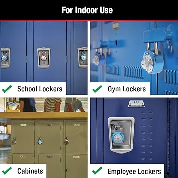 Master Lock 1561DAST Locker Lock Combination Padlock, 1 Pack, Colors May Vary
