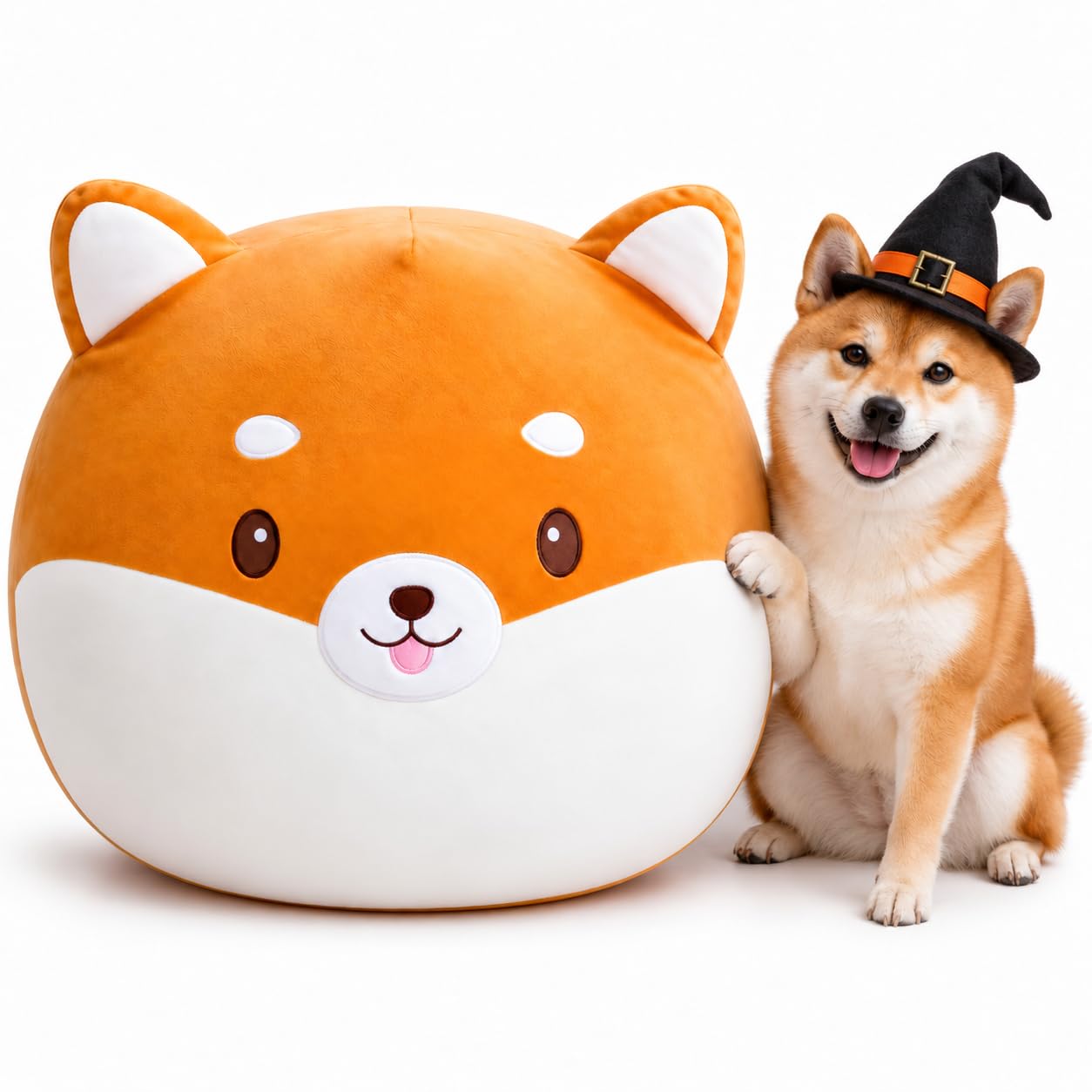 29" Jumbo Shiba Inu Dog Plush Pillow - Giant Stuffed Animal, XXL Plushie