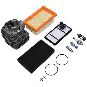 Ubersweet Cylinder Piston Set, 49mm High Stable Cylinder Air Fuel Filter Kit for Concrete Cutting Saw