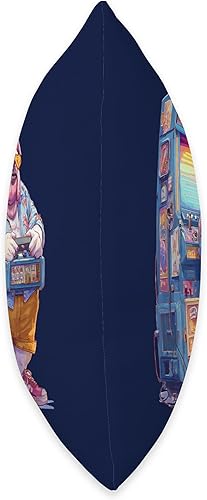 Miniatura 2 de Funny English Bulldog Gamer Dog 80s Retro Arcade Sunglasses Throw Pillow