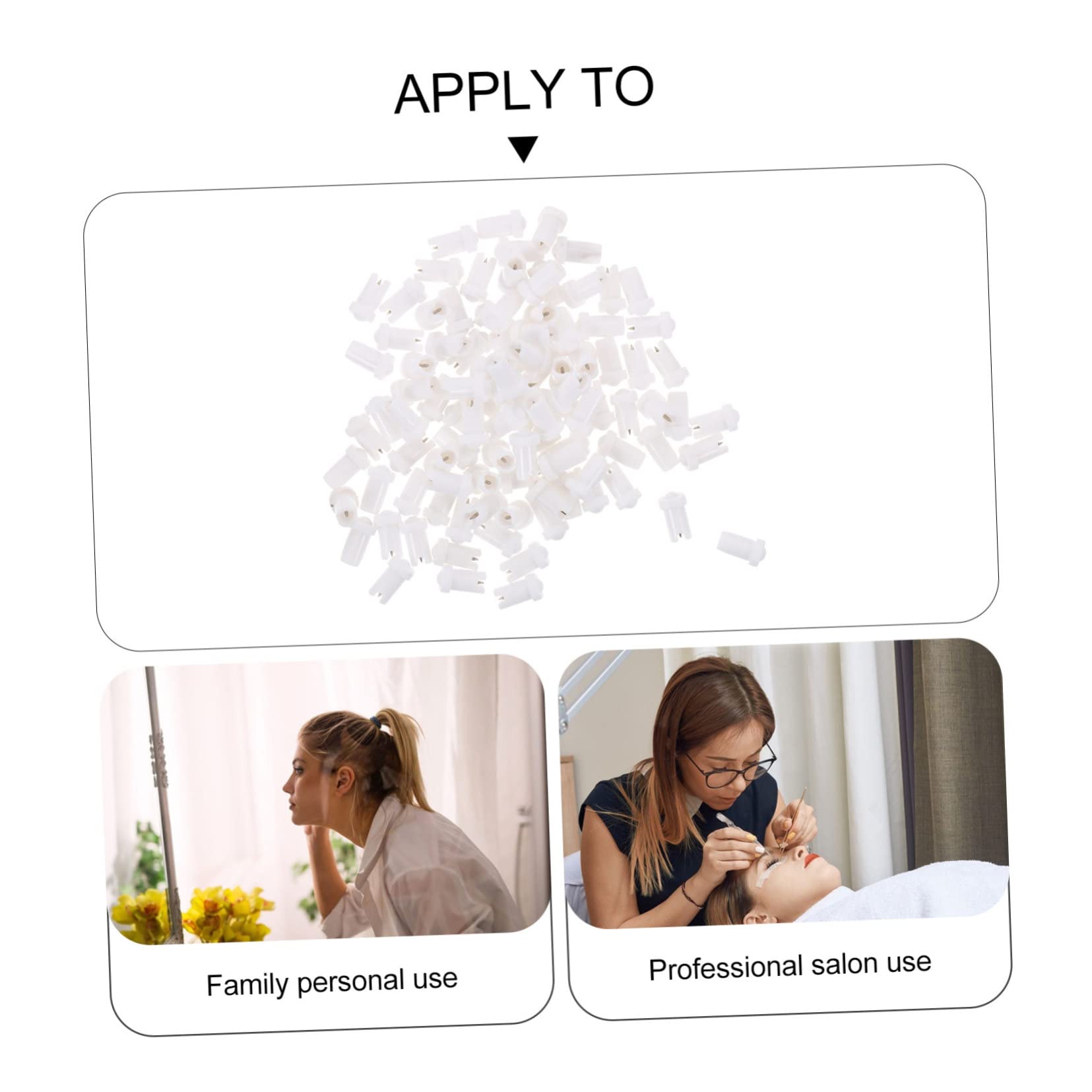 MUSISALY 4sets Eyelash Glue Container Lash Glue Needle Bottle Pin Eyelash Bottle Needle Replacements for Lash Salons 100pcs*4