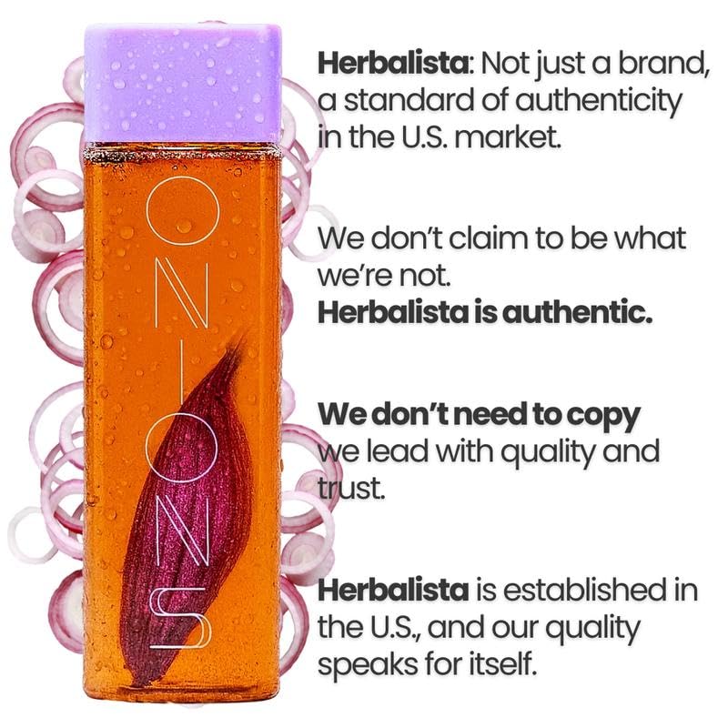 Herbalista Onion Biotin & Rosemary Shampoo & Conditioner Set (500ml) Each - for All Hair Types - Reduces Thinning & Hair Loss - Promotes Growth & Soft Shine with Real Botanicals