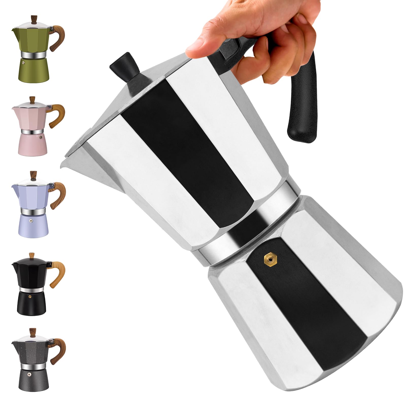 Vaolvpant 14 Cup Aluminum Moka Pot