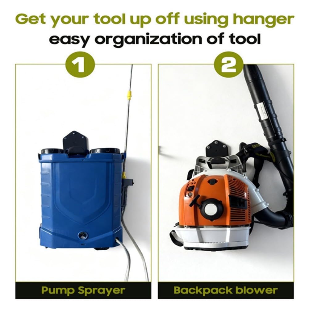 Wandmontierter Sprühhalter, Rucksack-Gebläsegestell für Gartenaufbewahrung, robuster Metallständer für Schuppen, Garage, Organisation