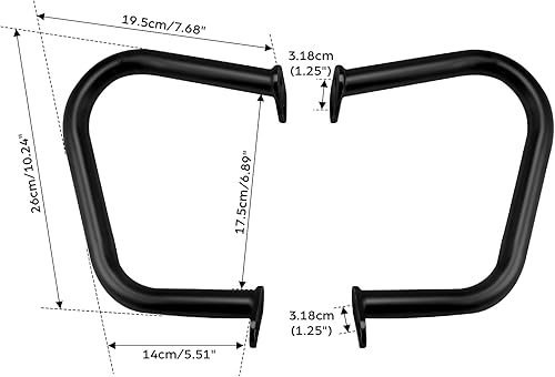 Miniatura 2 de TCT-MOTORPARTS Barra protectora de motor negra para Triumph Bonneville T100 T120 Thruxton 1200 Street Cup Twin 2016-2020 2019