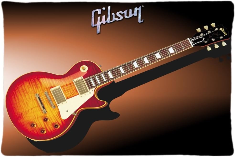 Pillow Case ~ Gibson Guitars ~ Image (One side) Custom 30X20 inches Pillowcase
