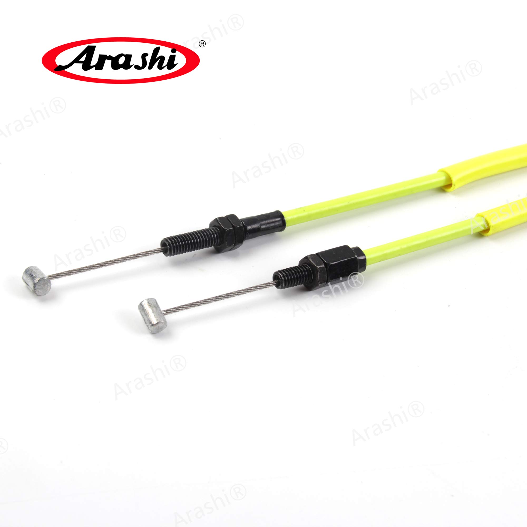 Arashi Throttle & Clutch Cable Set For Yamaha MT-07 / FZ-07 2014-2016 - Stainless Steel Lines With Rubber Housing - View #11