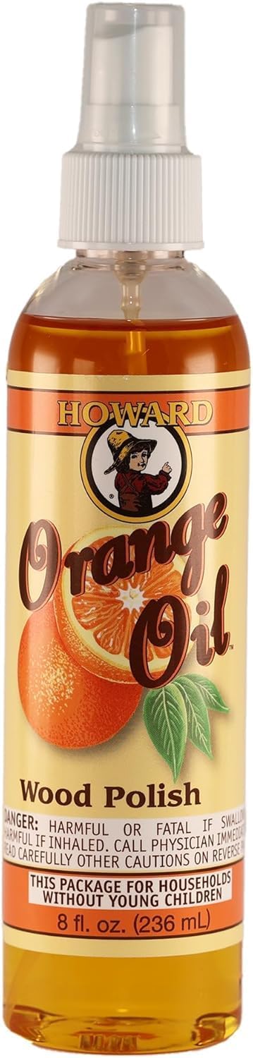 Orange Oil Wood Polish - Revitalize and Conditions Your Wood Furniture, Safe on finished and unfinished wood. Size: 8 Fl oz
