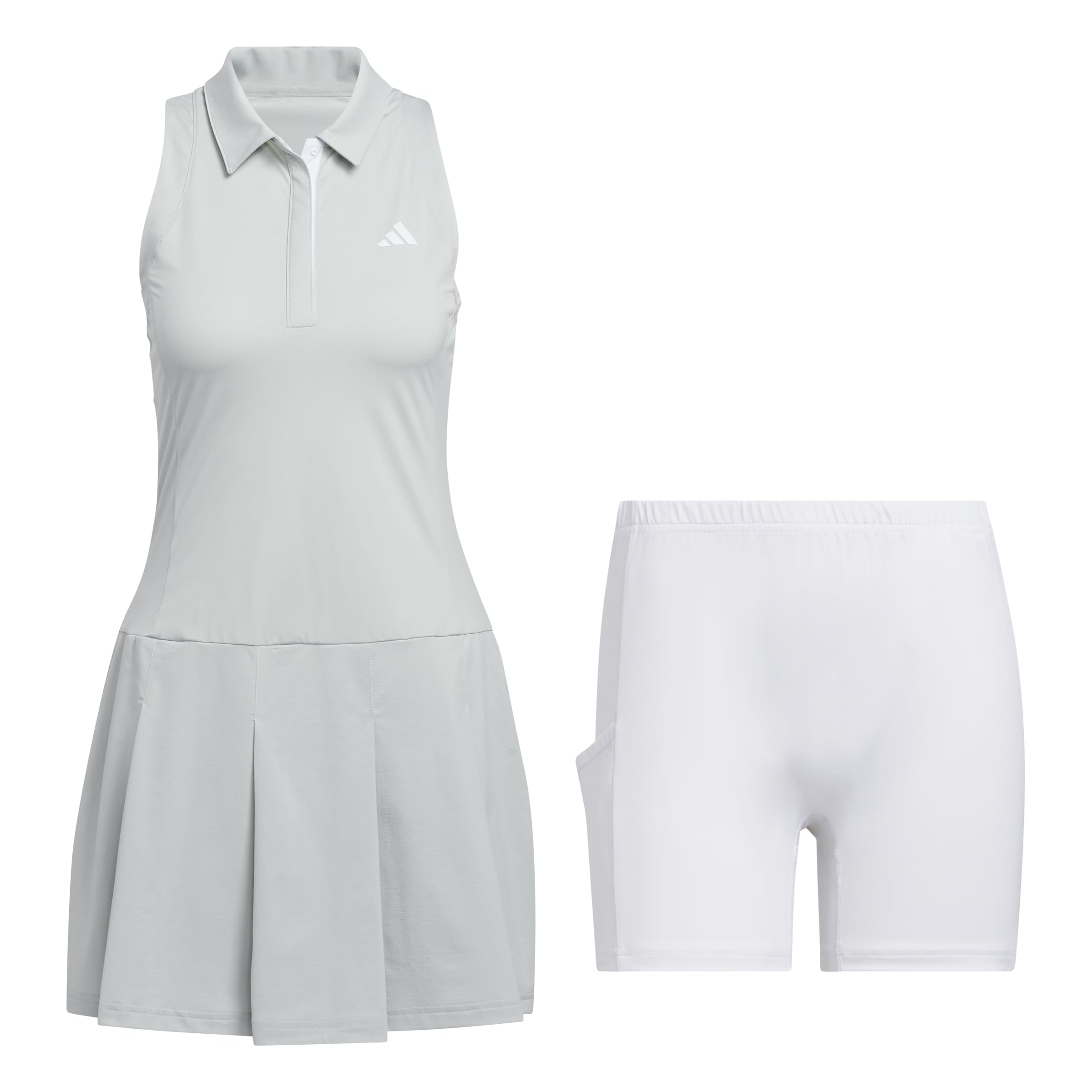 adidas Damska sukienka plisowana Ultimate365 Tour Twistknit Tenis, Wonder Silver, S, Wonder Silver, S