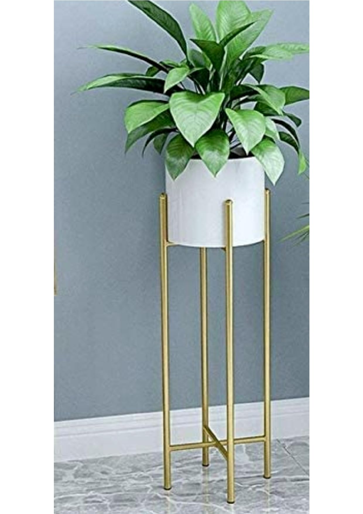 Chromix Modern Iron Metal Plant Stand Indoor Outdoo with Stand/Pot Stand with Planter,1 Piece, 8x28 inch (White) (B0CK4BTQY4) Amazon Price History, Amazon Price Tracker
