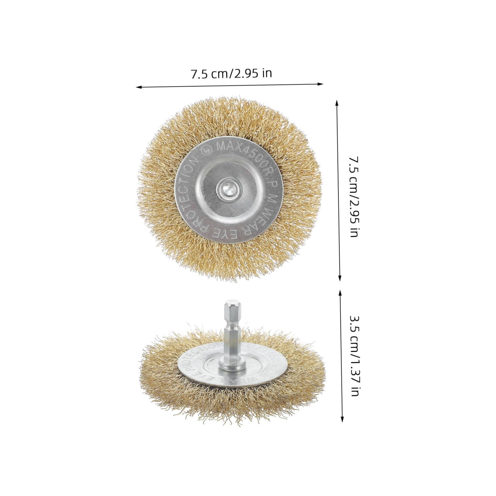 STOBAZA 6pcs Wire Brush Head for Drill and Grinder Coarse Wire Wheel for Cleaning Metal Brush for Removal Rust Tool