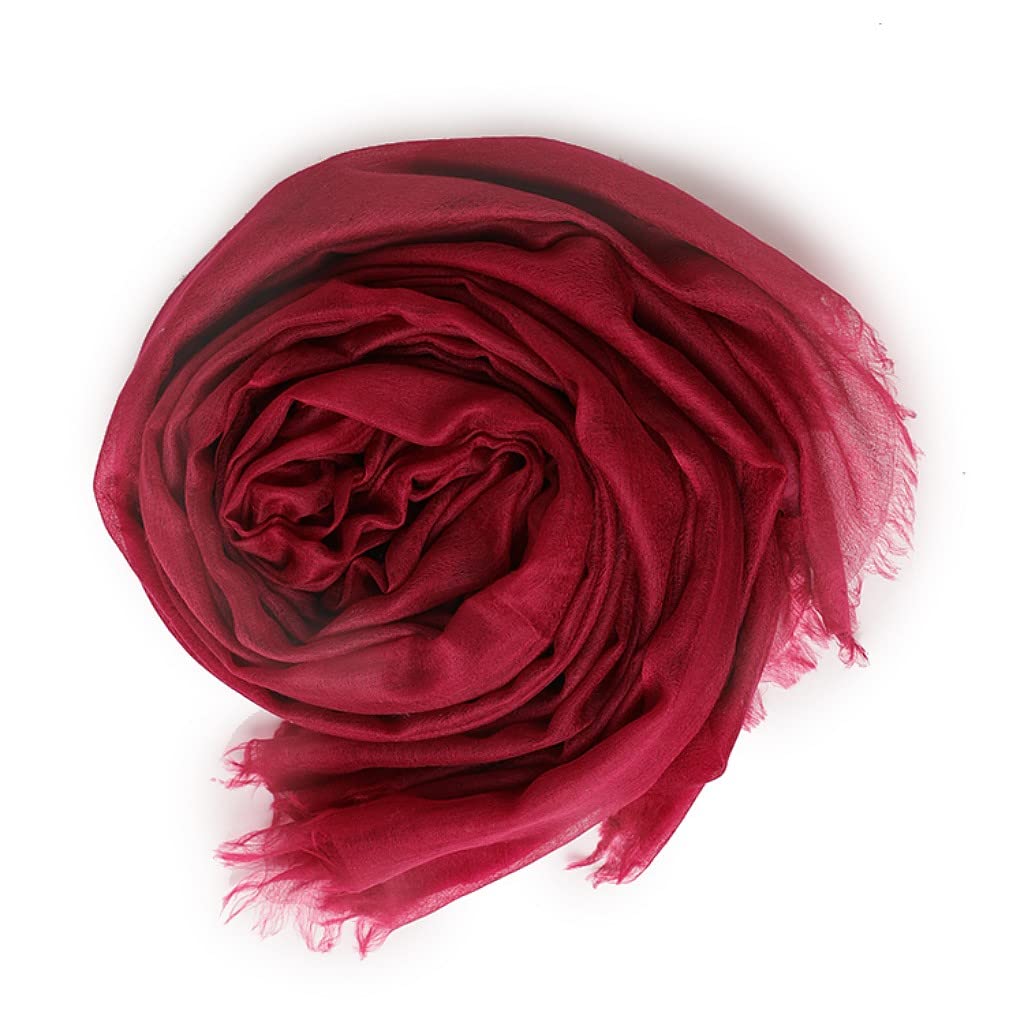 Puro Ring Cashmere Pashmina Sciarpa Leggera Sottile Stola Da Cachemire Lana Scialle Con Frange Donna