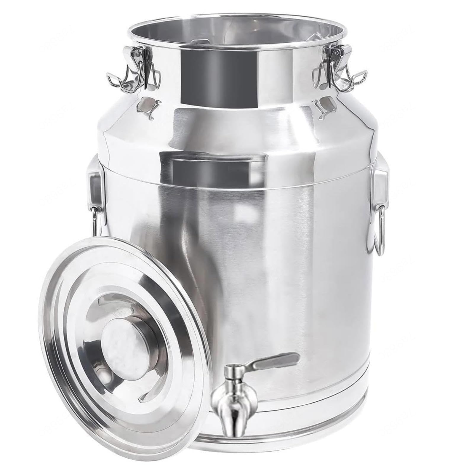 inless Steel Oil Sto - Barattolo da 5-88 litri con rubinetto, ideale per riso, farina, cereali, capacità 9 l, a prova di perdite, per cucina
