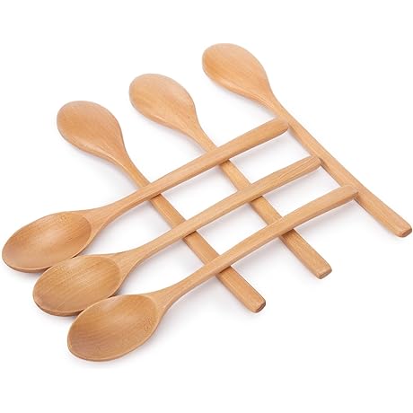 Oval Wooden Mixing Spoons