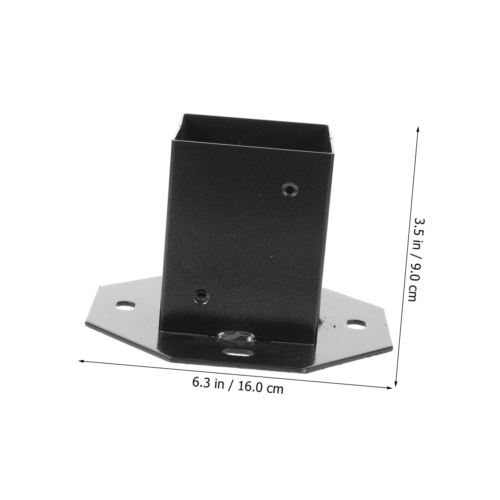 Protezione Base per Palo Cassetta Postale e Deck in Metallo Nero