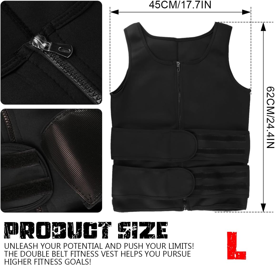 Men's Double Blet Fitness Vest - Image 2