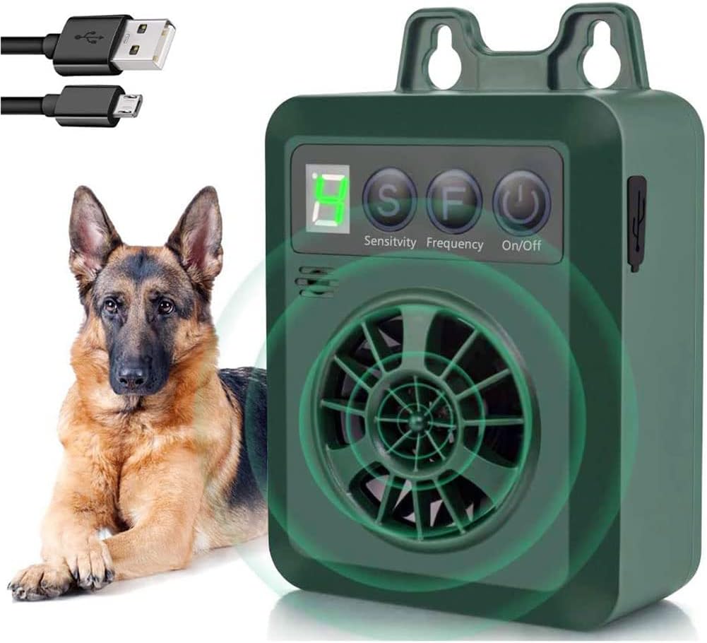 Zigzagmars Bark Control Device Ultrasonic Anti Barking Device, 2023 Newest Stop Dog Bark Deterrents with Adjustable Ultrasonic Level Control Sonic Bark Deterrents Up to 50FT Range Safe for Dogs
