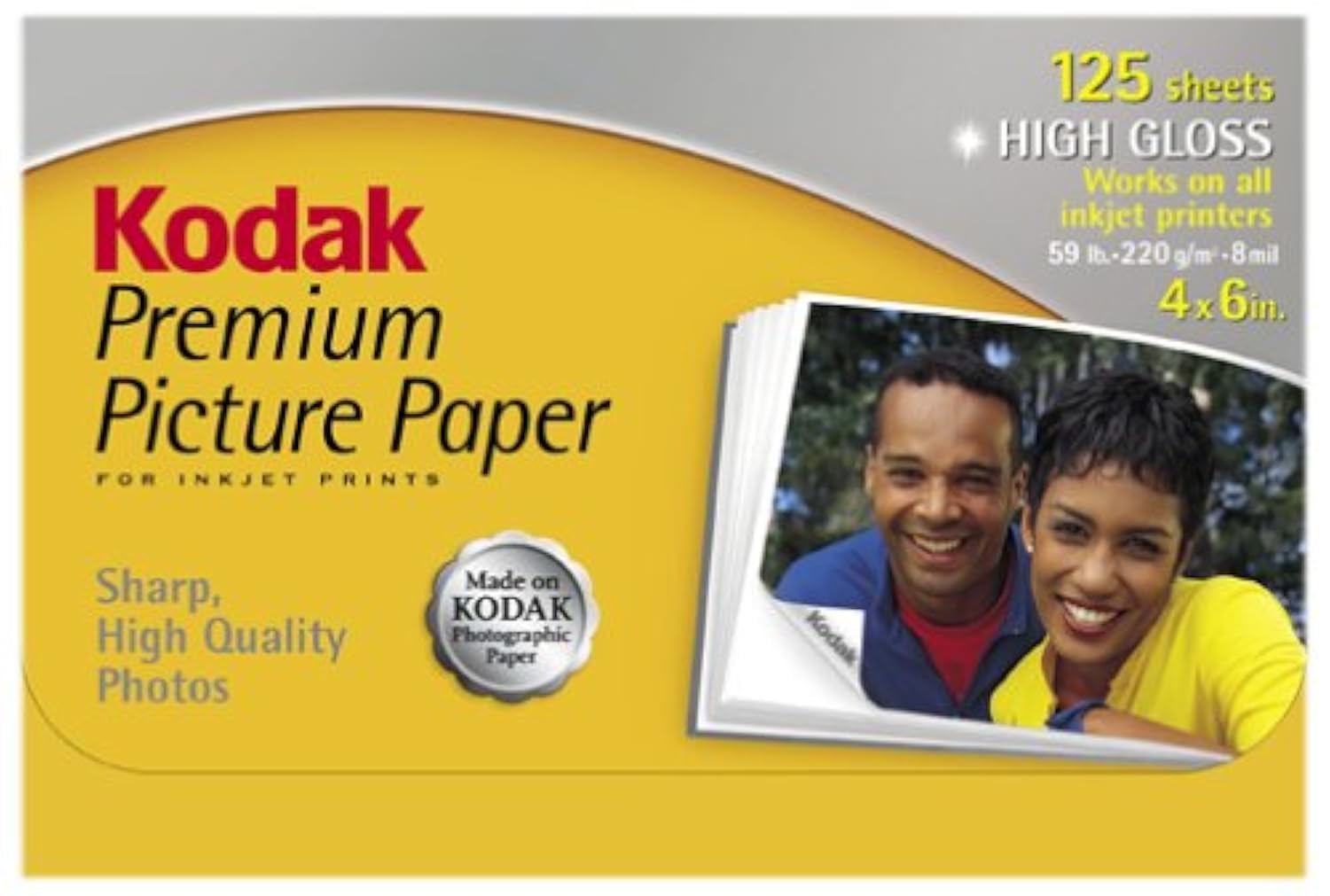 1368158 Premium Picture Paper, High Gloss, 4inx6in, 125 Sheets