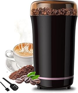 Electric Coffee Grinder, Electric Blade Grinder for Coffee/Spice with Stainless Steel Blade and 2-in-1 Brush & Scoop, 12-C...