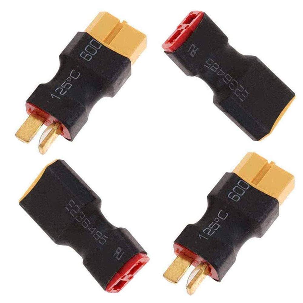 YLP Men's and Women's Deans T Plugs to XT60 Adapter Connector for RC Lipo Battery Charger (2 Pairs)