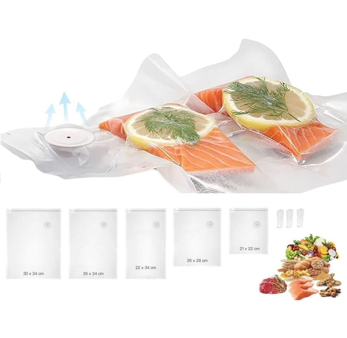 Amazon.com: Vacuum Sealer Bags 20pcs (5 sizes): Home & Kitchen