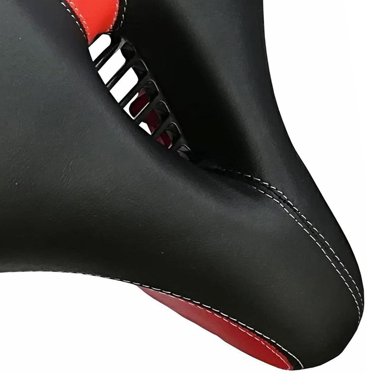 Wide Big Bum Saddle Seat Bicycle Cycling With Gel Comfort & Anti-Scratch Red, Black - Red - Image 5