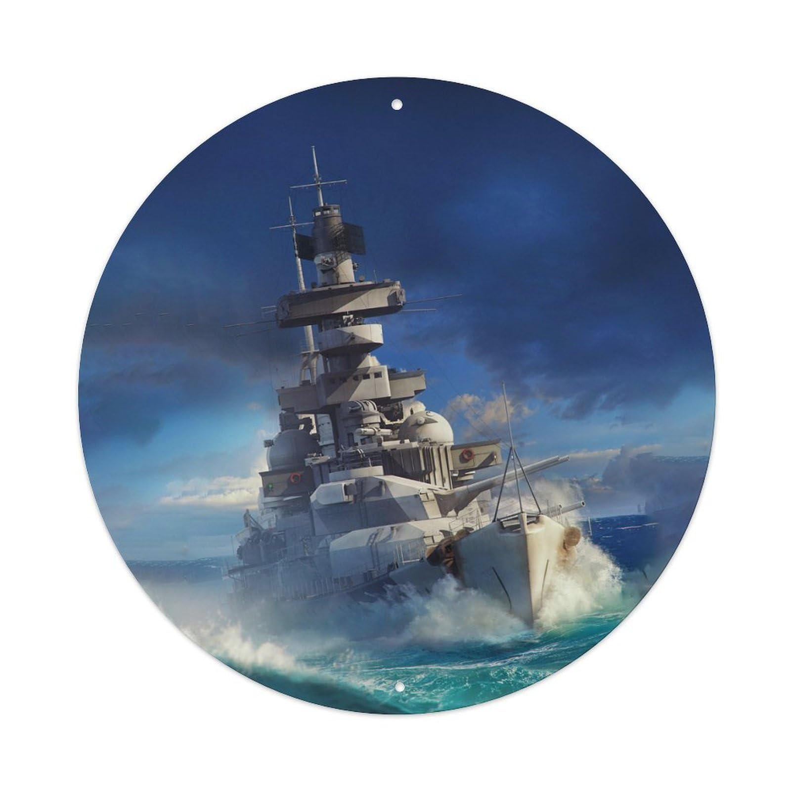 War Patrol of Battleship Vintage Metal Tin Sign Plaque Wall Decor for Cafe, Club Bar, Office, Garden Metal Poster 8x8Inch
