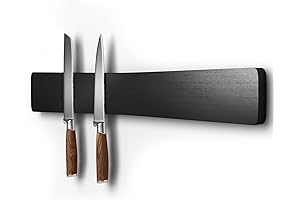 Acacia Wood Majestic Magnetic Knife Holder Display & Storage. Holds 12+ Knives