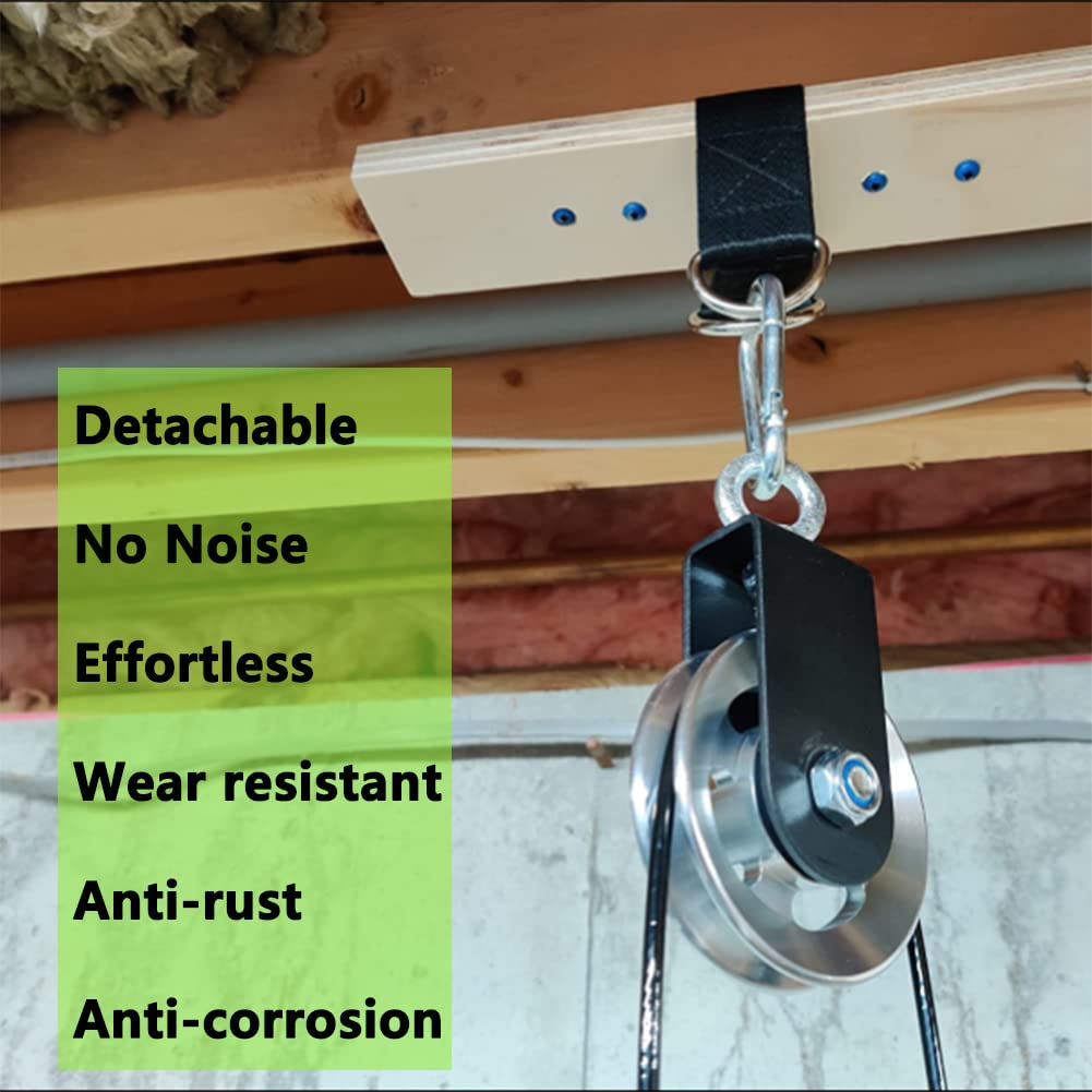 Carrucola Palestra 90mm Con Staffa A U - Girevole 360°, Portata 200kg, Per Allenamento Fitness - Foto 4