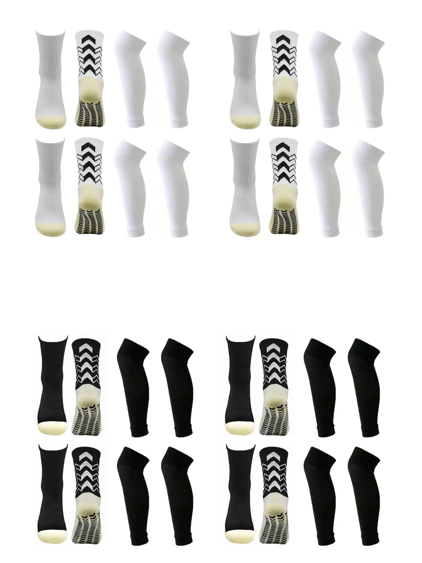 16 calcetines de fútbol antideslizantes para deportes para mujeres y hombres, calcetines de ciclismo, calcetines de compresión para pantorrillas
