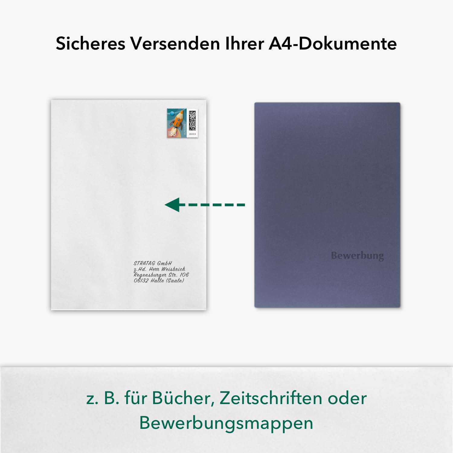 250 Stück B4 Versandtaschen weiß, selbstklebend mit Abdeckstreifen (haftklebend), sehr stabile 120 g/m², ideal für Ihre Bewerbung und Korrespondenz