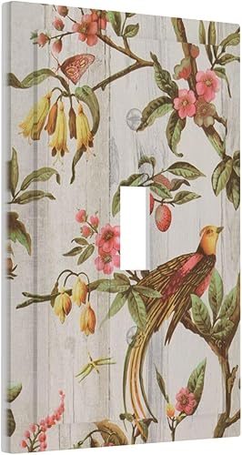 Miniatura 19 de Cubierta de Interruptor de Luz de 1 Gang con Escena de Flores de Grecia Mediterránea, Dispositivo Individual Basculante/GFCI, Placa Decorativa