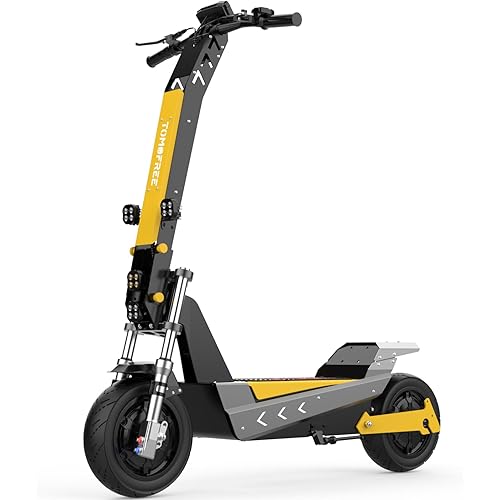 Tomofree Fast Electric Scooter, 6000W/3000W,60V 35Ah Off Road E Scooter, 55 Miles Long Range, 50 MPH/40 MPH Top Speed, 11" Tires, Foldable Kick Scooter for Adults and Teens with Full Suspension