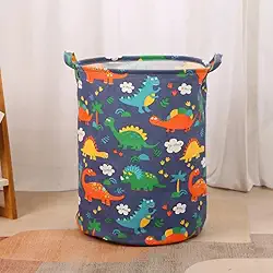 Cesto Organizador Infantil Para Brinquedos e Roupas Dobrável Multiuso (Azul)