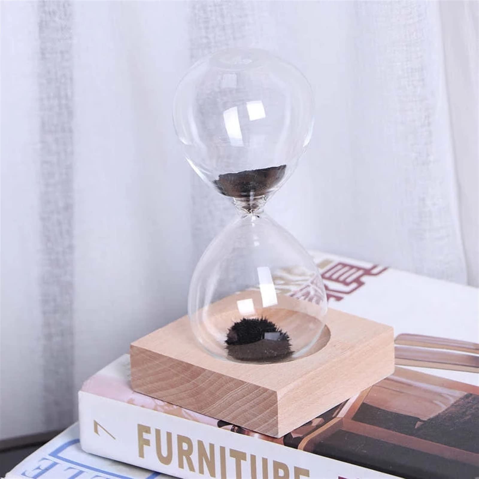 ZXZH - Clessidra rotante in ottone tono 30 60 minuti in metallo sabbia vetro sabbia timer regalo vintage per decorazione casa vintage regalo di nozze in metallo 720° girevole un'ora clessidra