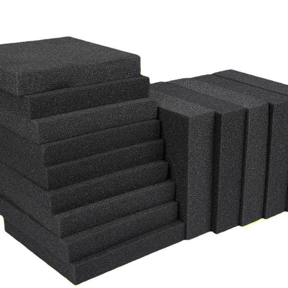 Feuille De Mousse Haute Densité - Insert Antichoc Découpable Pour Boîte À Outils, 1 Pièce (30x30cm À 50x30cm), Noir - Rembourrage Pour Un Stockage Et Un Transport Sécurisés(L40cm x W35cm,Thick 9cm)