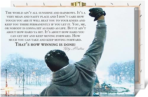 FGTIJXWY Hope - Lienzo inspirador impreso con cita motivacional, decoración de boxeo y gimnasio para hombres, listo para colgar, lienzo para