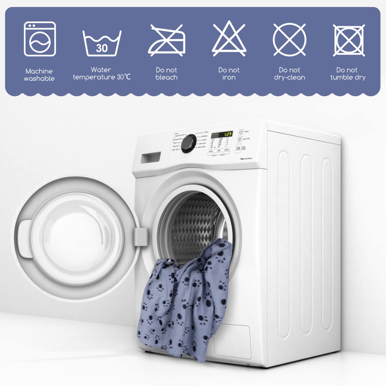 Nobleza 3 Pezzi Coperta per Cane Gatto Lavabile Soffice Durevole, Morbida Coperta in Pile per Cani e Gatti, per Cani, Gatti, Conigli E Altri Animali Domestici, 160 * 100 cm