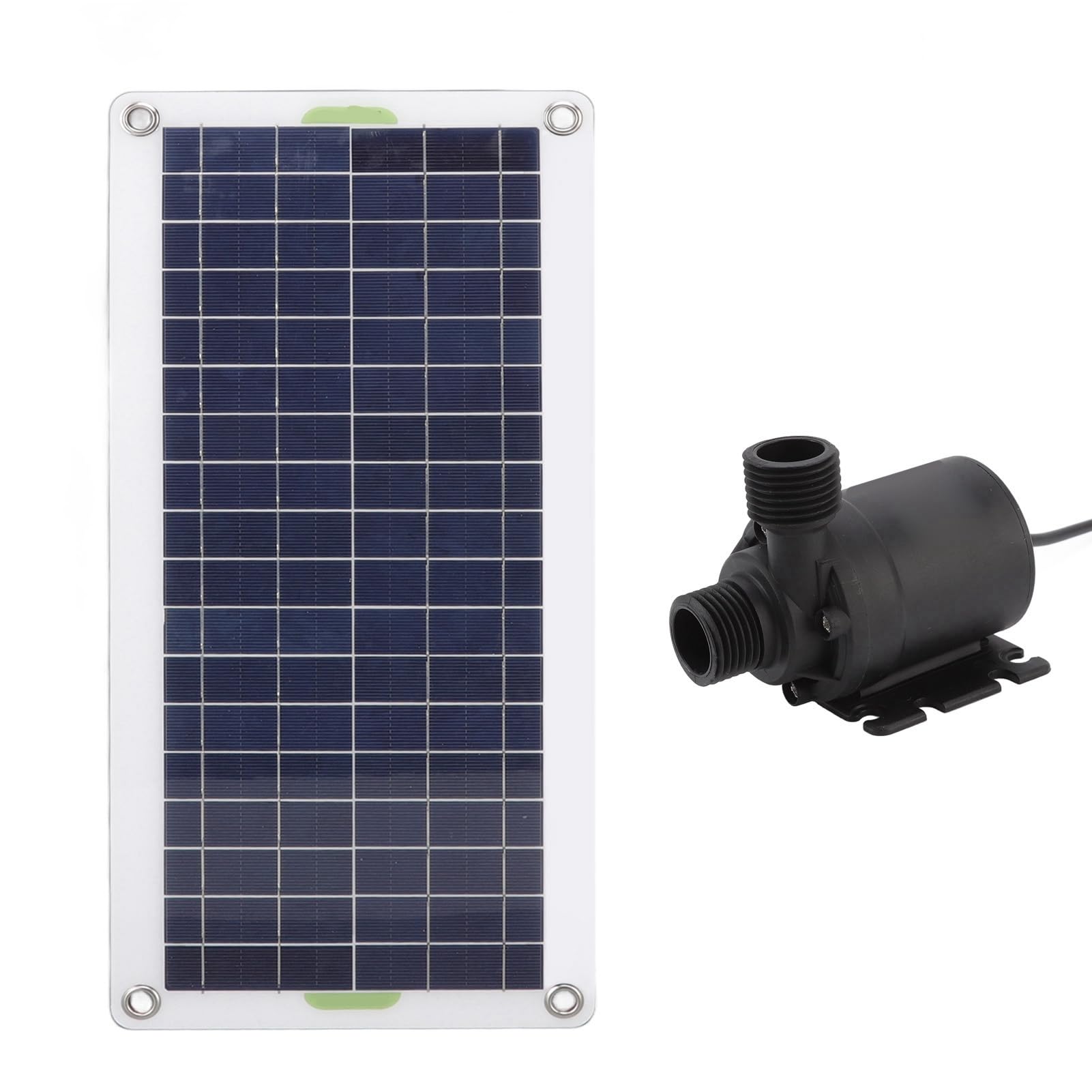 Kit Solare per Fontana da Giardino, Pompa Acqua con Pannello Fotovoltaico 30W DC12V 19W, per Stagno e Laghetto