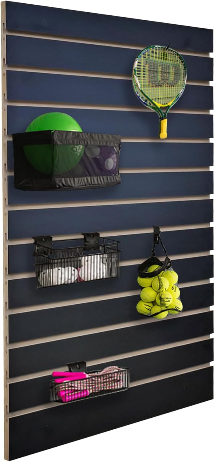 FixtureDisplays® 24 X 40" Black Slatwall Panel Retail Store Display Garage Tool Organizer Literature 11709-1-BLACK-NPF