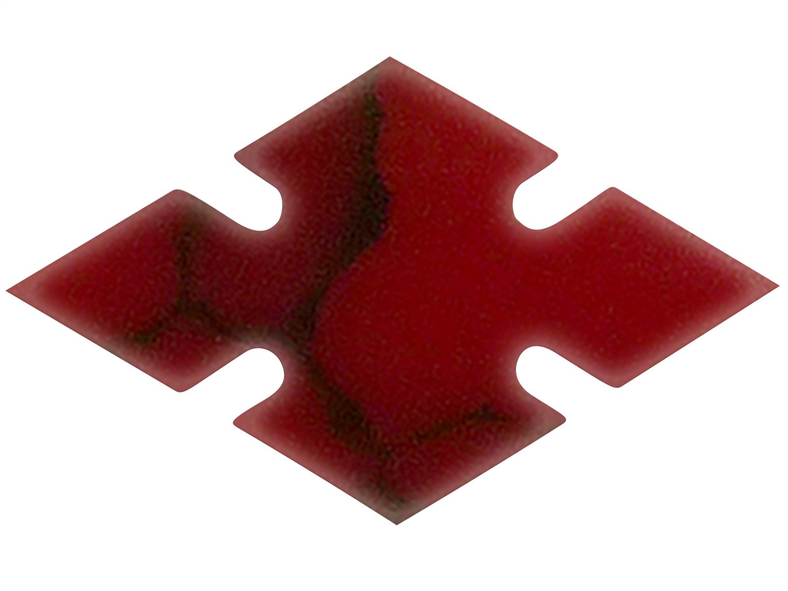 Incudo Precision IP001899 10mm Notched Diamond Inlays - Bloody Basin Jasper (Pack of 10)
