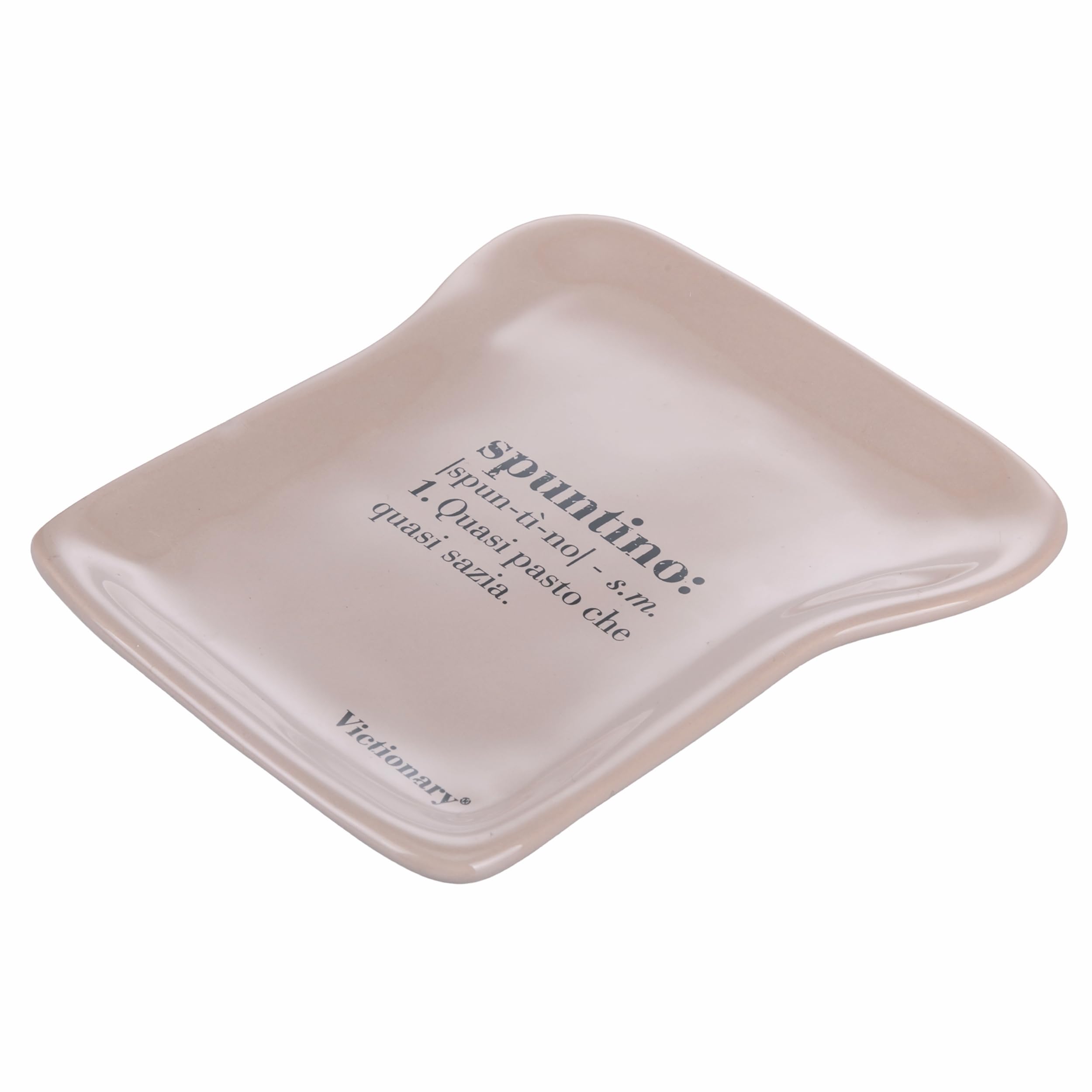 Piattino toast in ceramica, beige, Victionary