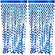 CYBERNOVA 2 Pack Fransen Vorhang Hintergrund, 1 x 2M Herzförmige Metallic Tinsel Folie Fransen Streamer Vorhänge Hintergrund für Hochzeit Geburtstag Jubiläum Graduierung Party Dekoration (blau)