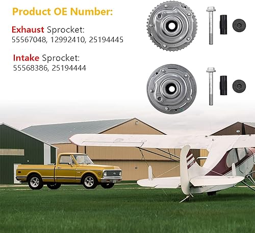 Miniatura 6 de Engranajes de piñones Phaser de levas variable, admisión y escape  Apto para Chevrolet Aveo5 Cruze Limited Sonic, Pontiac G3 1.6L 1.8L L4  OE#