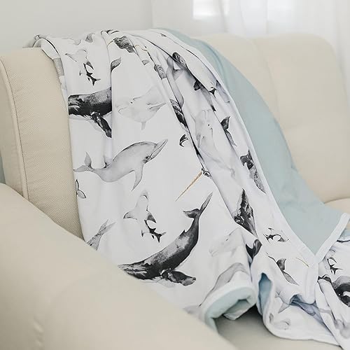 Miniatura 9 de Pobi Baby - Manta suave y neutra de algodón de primera calidad, ideal para niños y niñas, manta cálida y suave (marea)